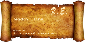 Regdon Elina névjegykártya